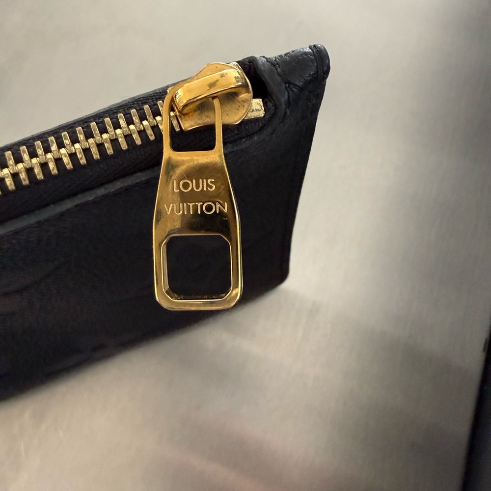 Louis Vuitton Black Wristlet with Gold Accents - Picture 3 of 6